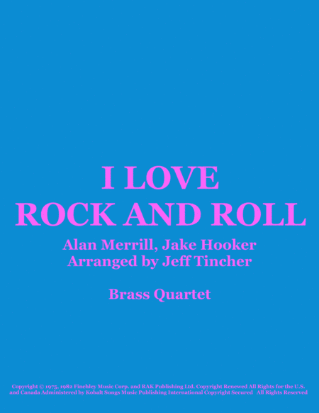 I Love Rock 'n Roll (arr. Jeff Tincher)