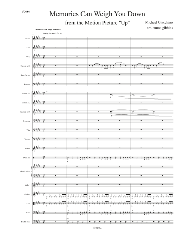 Memories Can Weigh You Down (arr. emma gibbins)