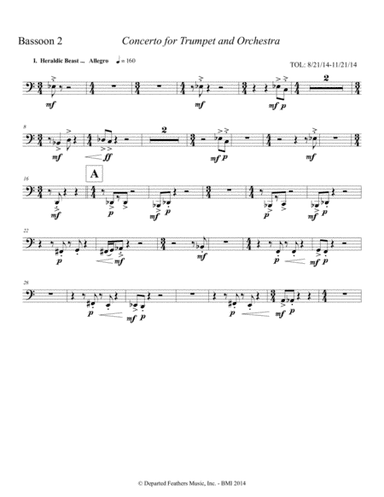 Concerto for Trumpet and Orchestra (2011) Bassoon part 2