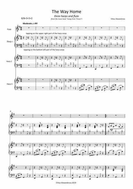 The Way Home - three harps and flute