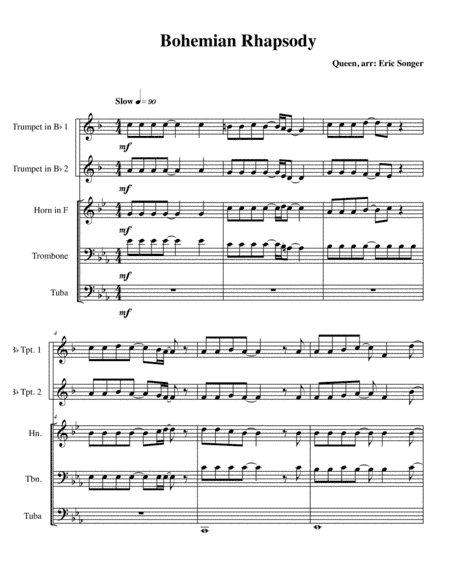 Bohemian Rhapsody (arr. Eric Songer)