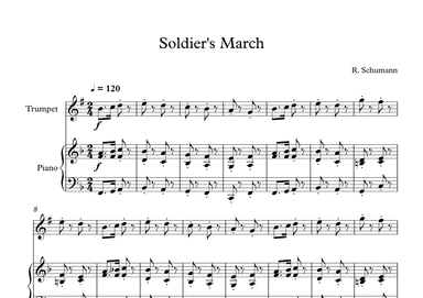 Soldier's March - Robert Schumann (Trumpet + Piano) (arr. Digital Book Music)
