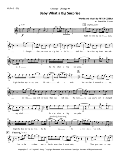 Baby What A Big Surprise (arr. David W. Cason)