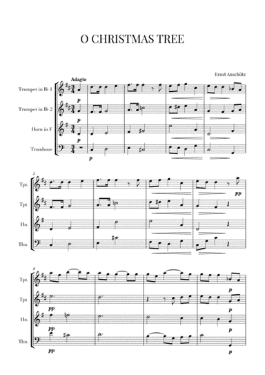 O Christmas Tree for Brass Quartet (arr. Cadenza Editions)