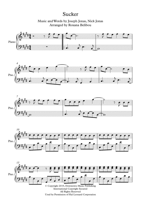 Sucker (arr. Roxana Belibou)