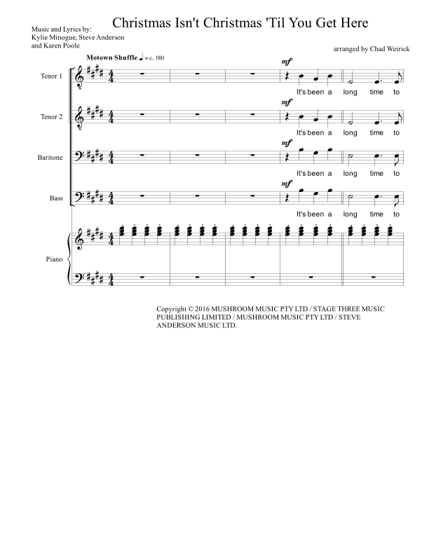 Christmas Isn't Christmas 'til You Get Here (arr. Chad Weirick)