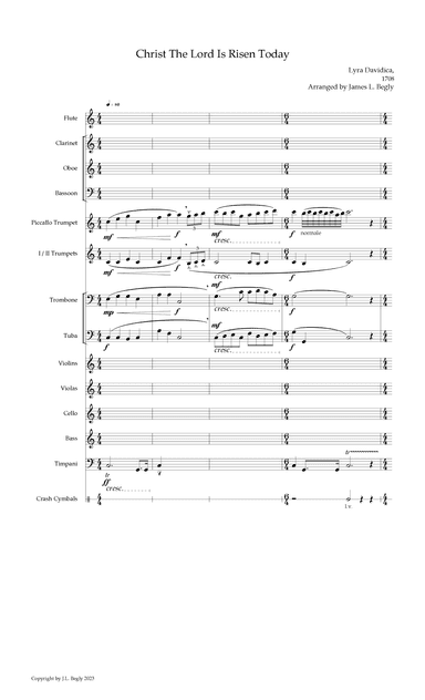 Christ The Lord Is Risen Today - EASTER HYMN (arr. James L. Begly)
