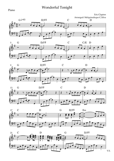 Wonderful Tonight (arr. Melquisedeque C.Silva)