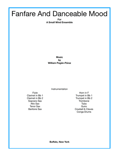 Fanfare and Danceable Mood For Small Wind Ensemble