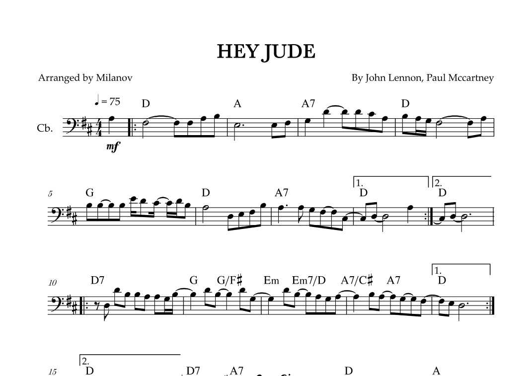 Hey Jude (arr. Milanov)