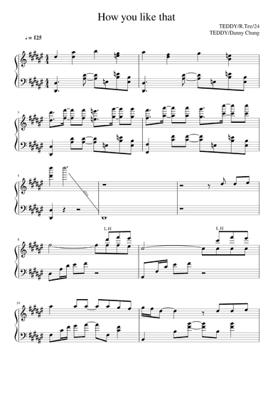 How You Like That (arr. R. Tee)