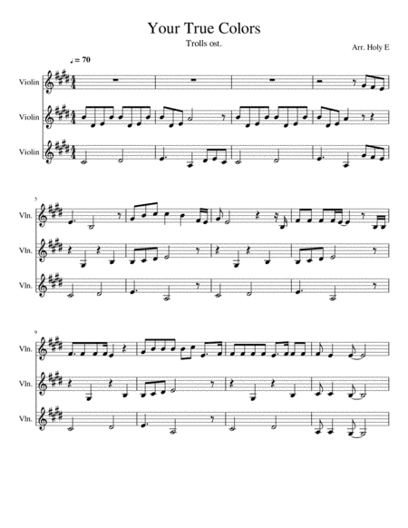 True Colors (arr. Shu Tjing)
