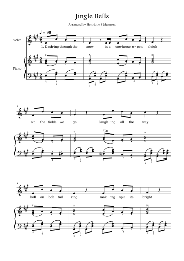 Jingle Bells (arr. Henrique F Mangoni)