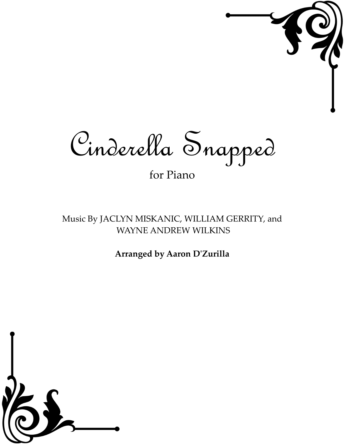 Cinderella Snapped (arr. Aaron D'Zurilla)
