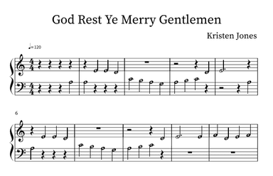 God Rest Ye Merry Gentlemen - Big Note (arr. Kristen Jones)