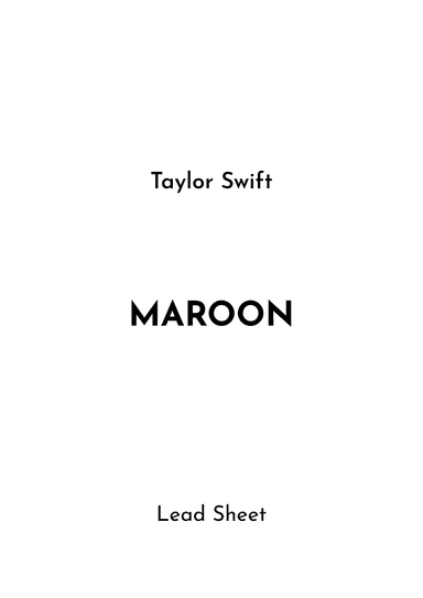 Maroon (arr. Jireh J.)