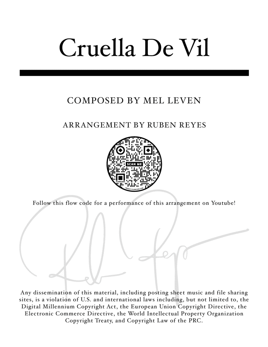 Cruella De Vill (arr. Ruben Reyes)