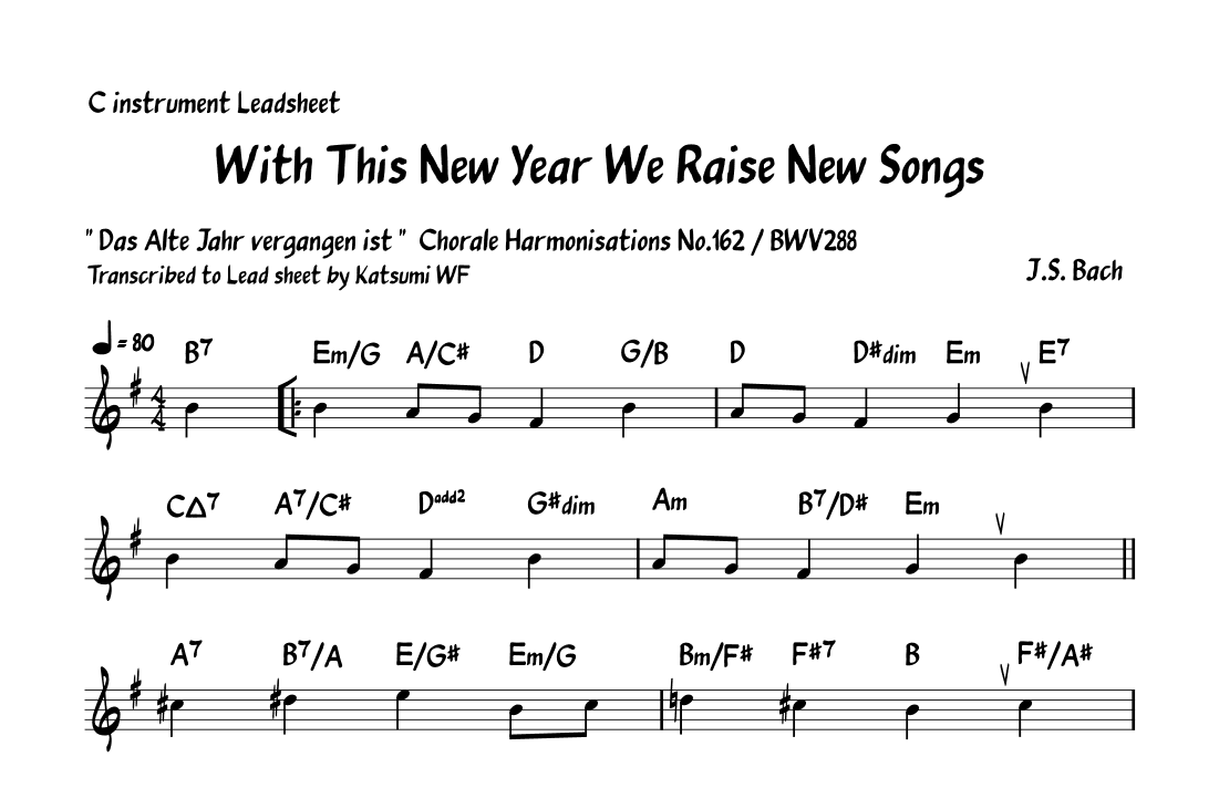 With This New Year We Raise New Songs (arr. Katsumi WF)