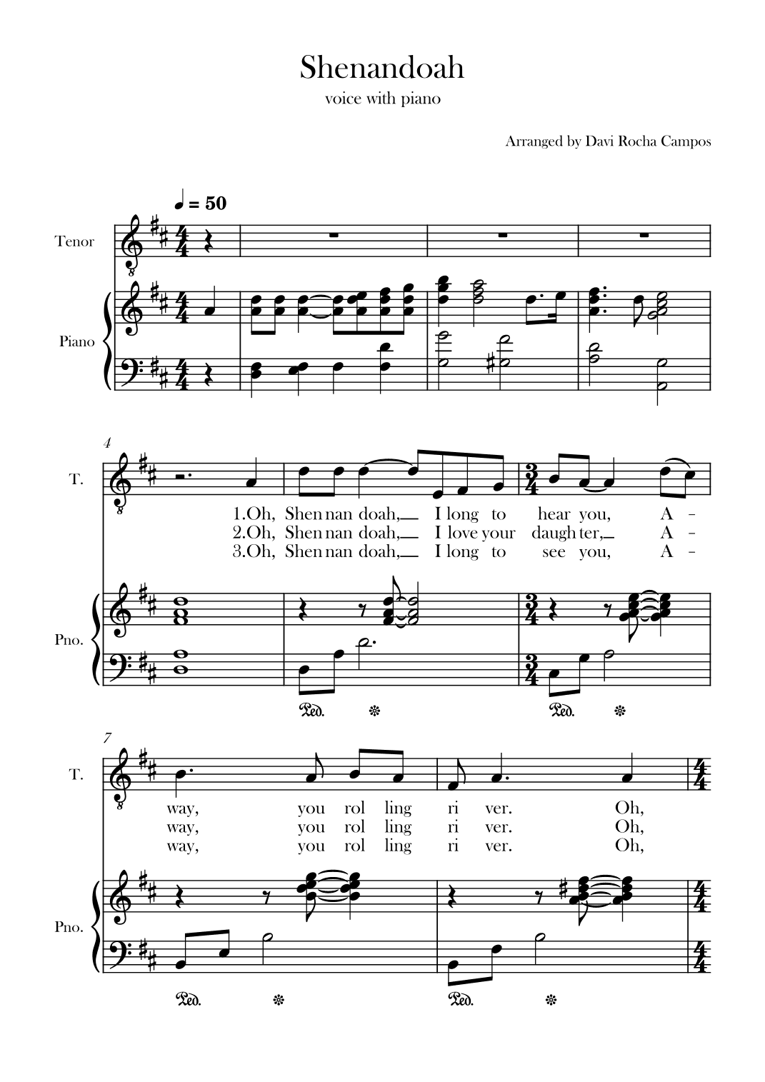 Shenandoah (arr. Davi Rocha Campos)