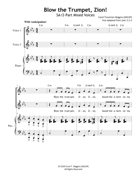 Blow the Trumpet, Zion! (2-Part)