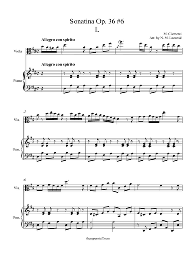 Sonatina Op. 36 #6 (arr. Nick Lacanski)