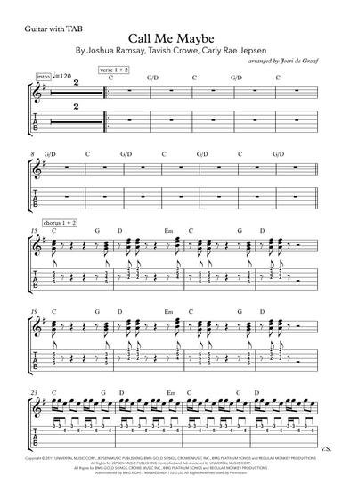 Call Me Maybe (arr. Joeri de Graaf)