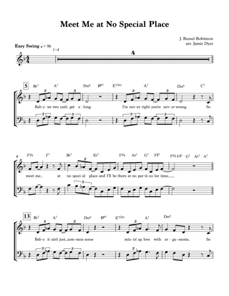 Meet Me At No Special Place (and I'll Be There At (arr. Jamie Dyer)