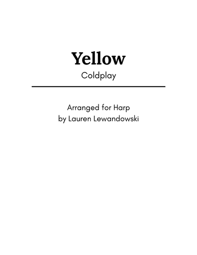 Yellow (arr. Lauren Lewandowski)