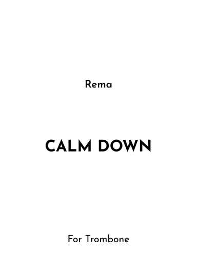 Calm Down (arr. Jireh J.)