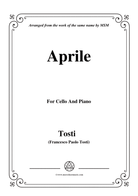 Tosti-Aprile, for Cello and Piano (arr. MSM)