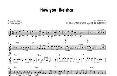 How You Like That (arr. Leticia Arnold)