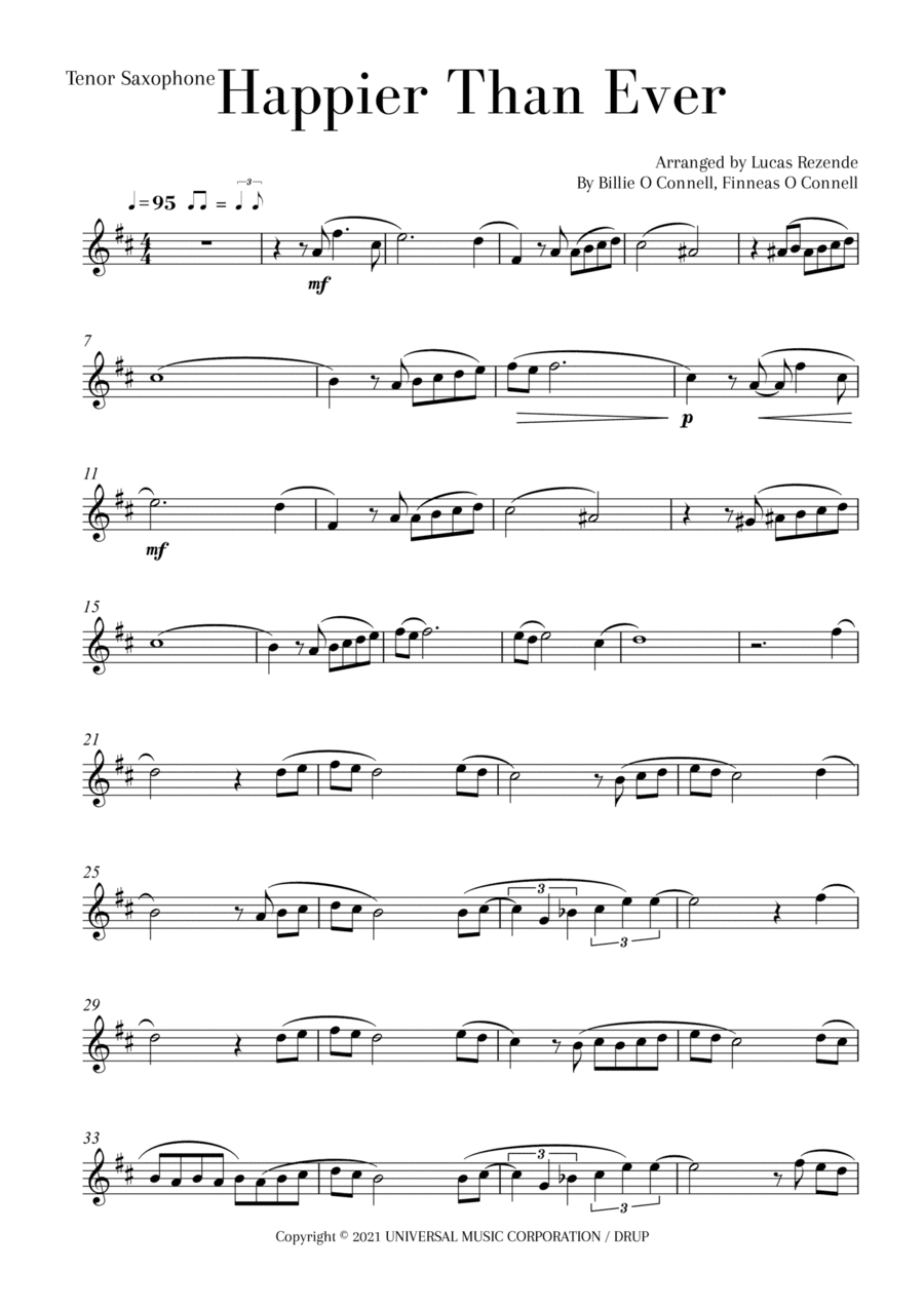 Happier Than Ever (arr. Lucas Rezende)
