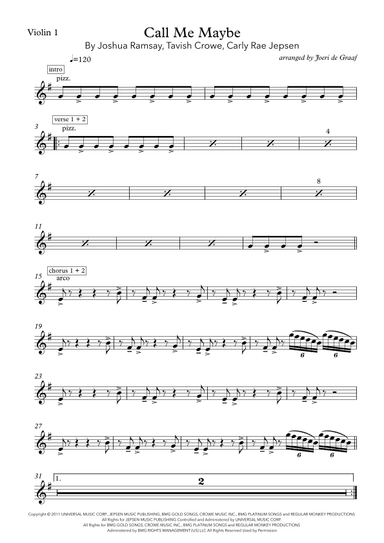 Call Me Maybe (arr. Joeri de Graaf)