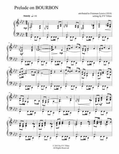 Piano Prelude on BOURBON (arr. P. F. Tillen)