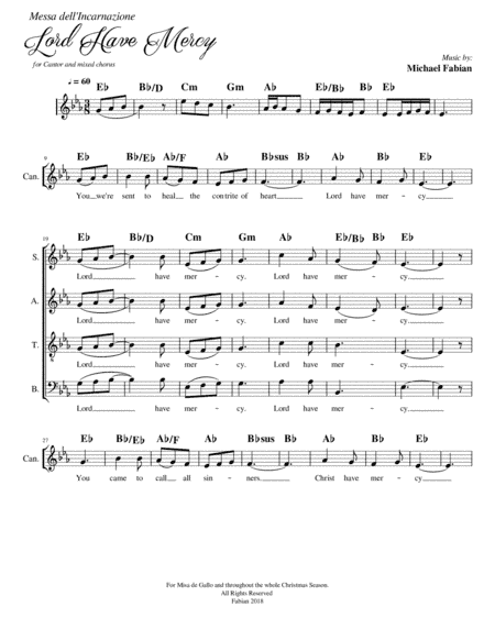 Mass of the Incarnation SATB