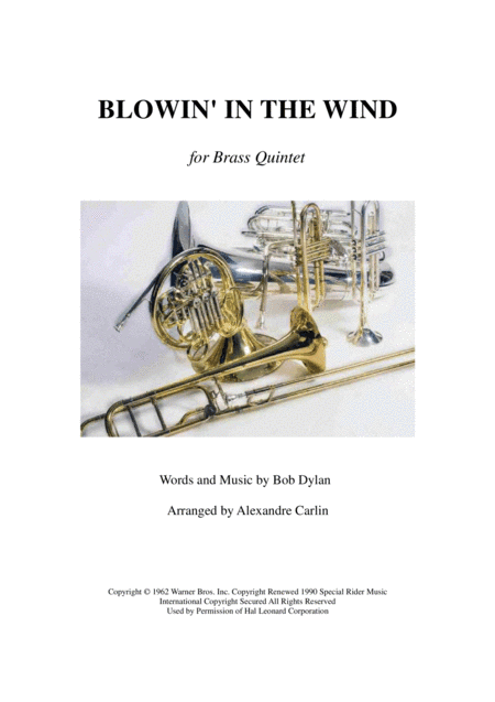 Blowin' In The Wind (arr. Alexandre CARLIN)