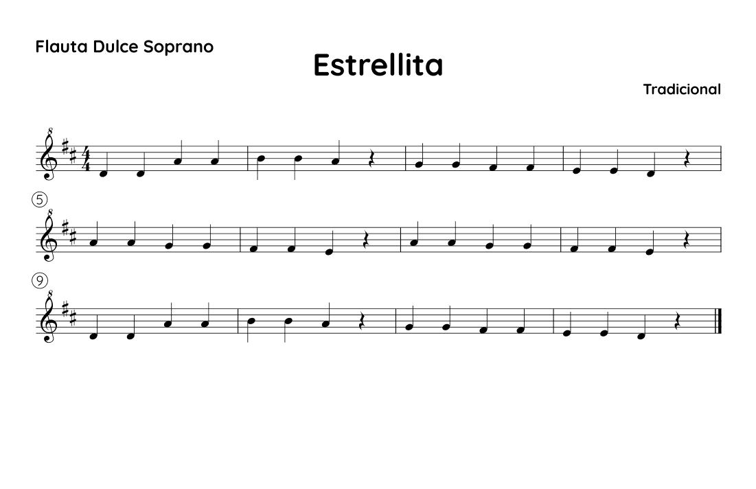 Estrellita - D (arr. SUZUME)