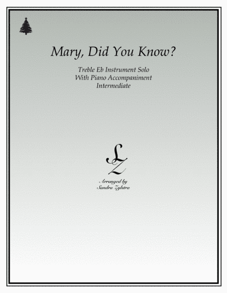 Mary, Did You Know? (arr. Sandra Zylstra)