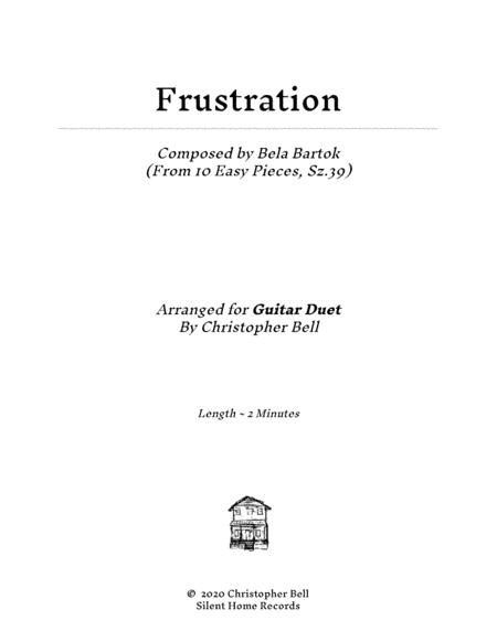 Bela Bartok - Frustration(From 10 Easy Pieces) - Guitar duet (arr. Christopher Bell)