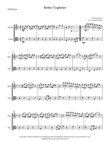 Better Together (arr. Fernando Britto)