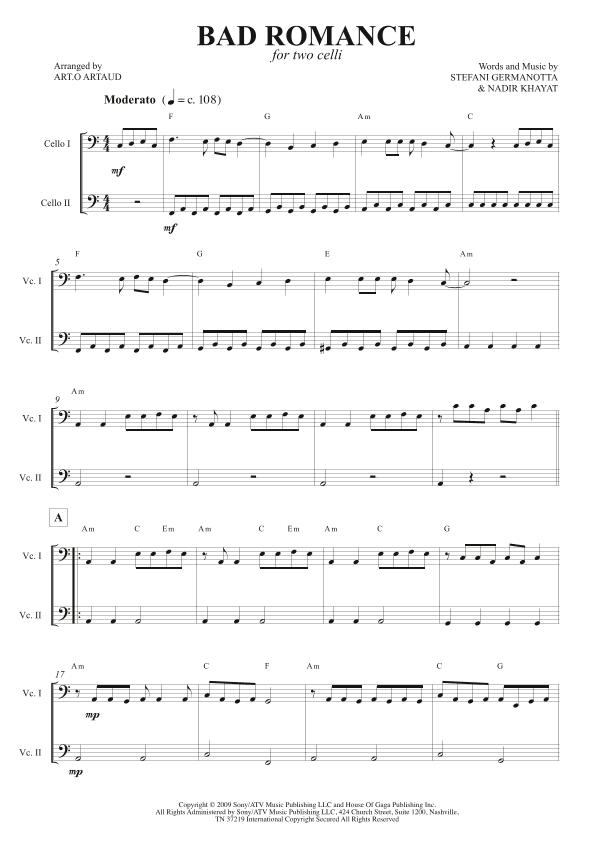 Bad Romance (arr. Art.o Artaud)