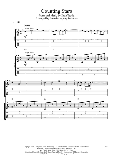 Counting Stars (arr. Antonius Agung Setiawan)