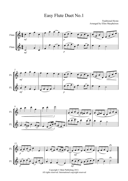 Easy Flute Duet no.1 (arr. Ellen Macpherson)