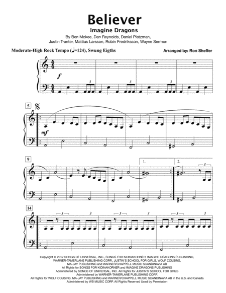 Believer (arr. Ron Sheffer)