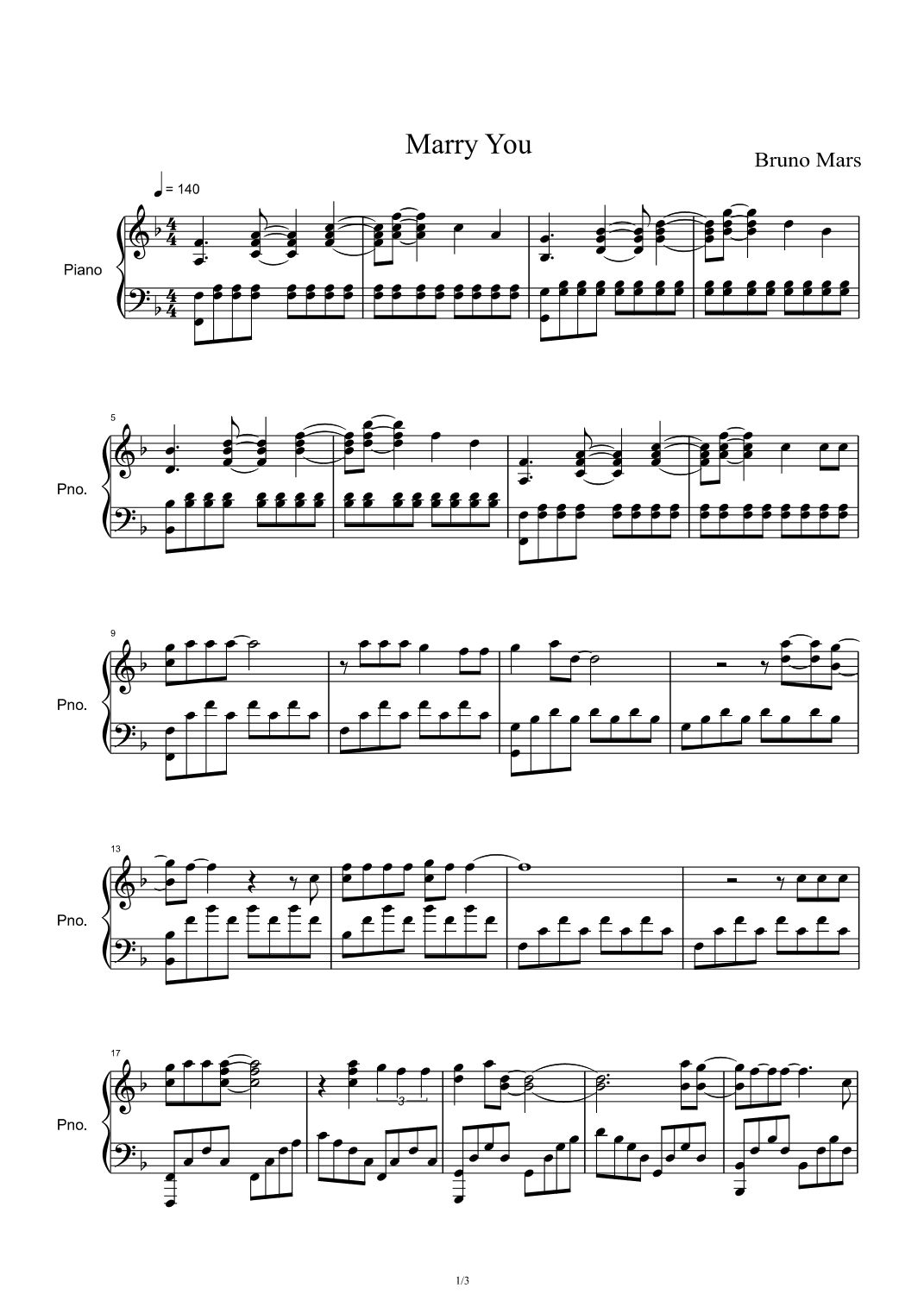 Marry You (arr. Bruno Mars)