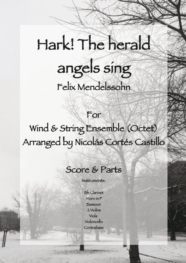 Hark! The Herald Angels Sing - Wind & String Ensemble (Octet) (arr. Nicolás Cortés Castillo)