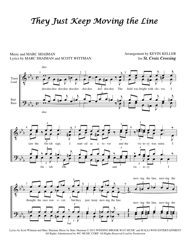 They Just Keep Moving The Line (arr. Kevin Keller)