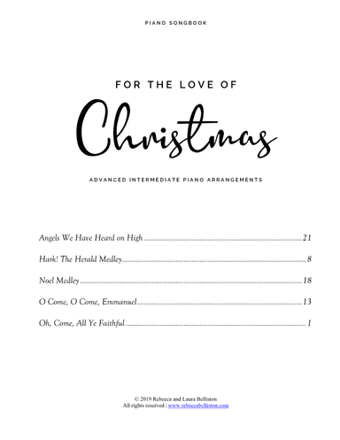 For the Love of Christmas (Piano Album) (arr. Rebecca Belliston, Laura Belliston)