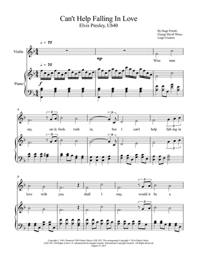 Can't Help Falling In Love (arr. Wesley S. SIlva)
