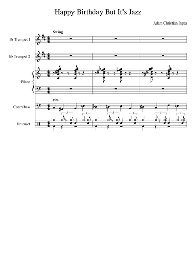 Happy Birthday but Jazz (arr. Adam Christian Ingua)